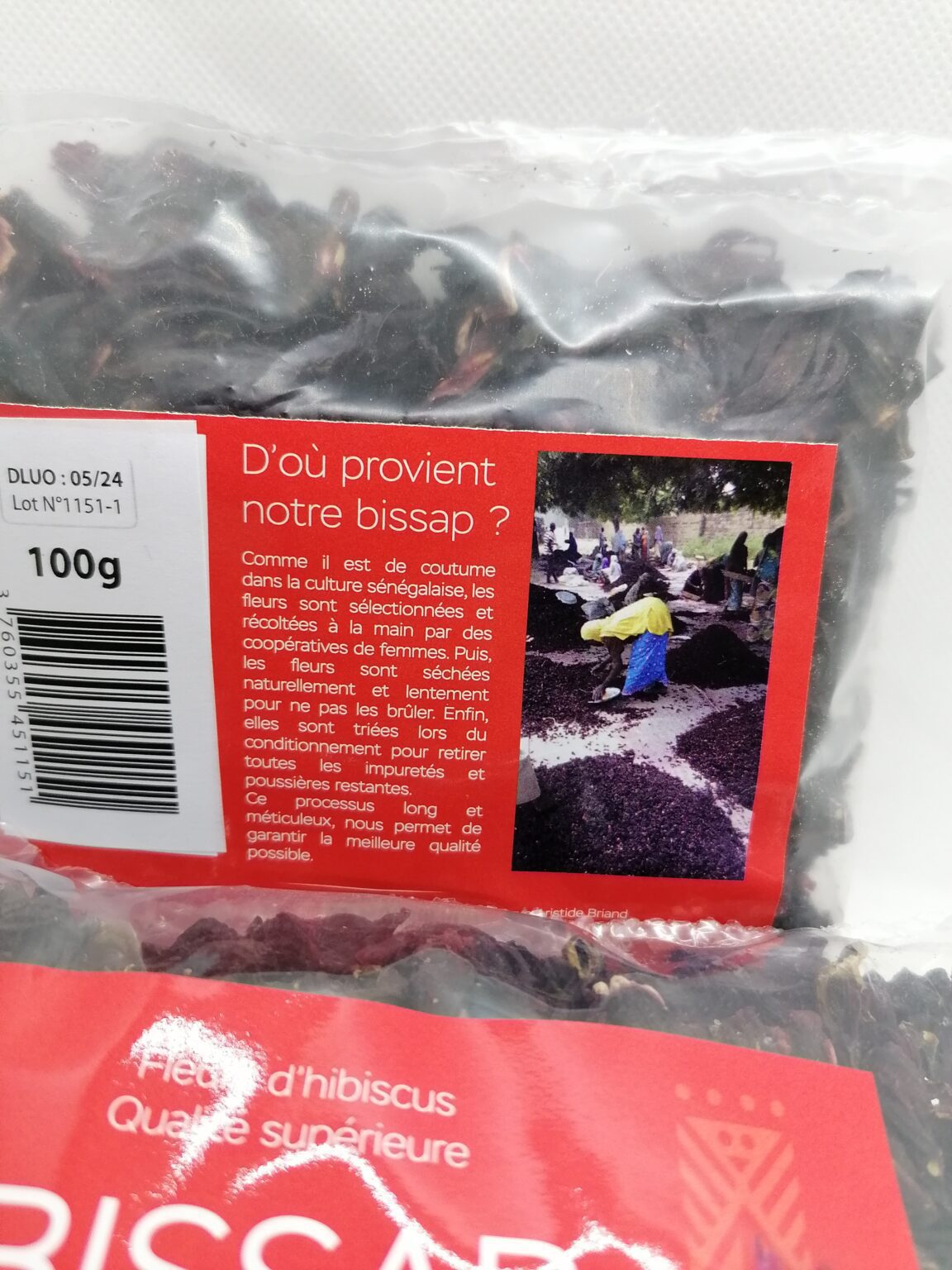 Fleurs D'Hibiscus Séchées (Bissap/Carcadé) 50g - Biologique - Origine Côte D'Ivoire
