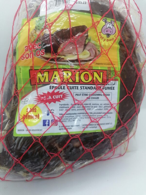 Jambon noël Marion Epaule déjà Cuite Fumée Sans Piment avec os - Afro