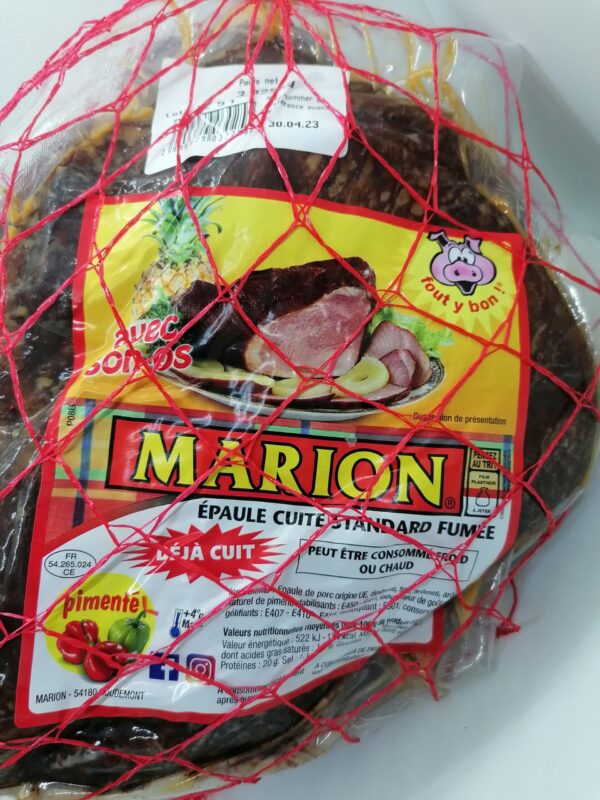 Jambon noël Marion Epaule déjà Cuite avec os Fumée Pimenté - Afro-Exotique