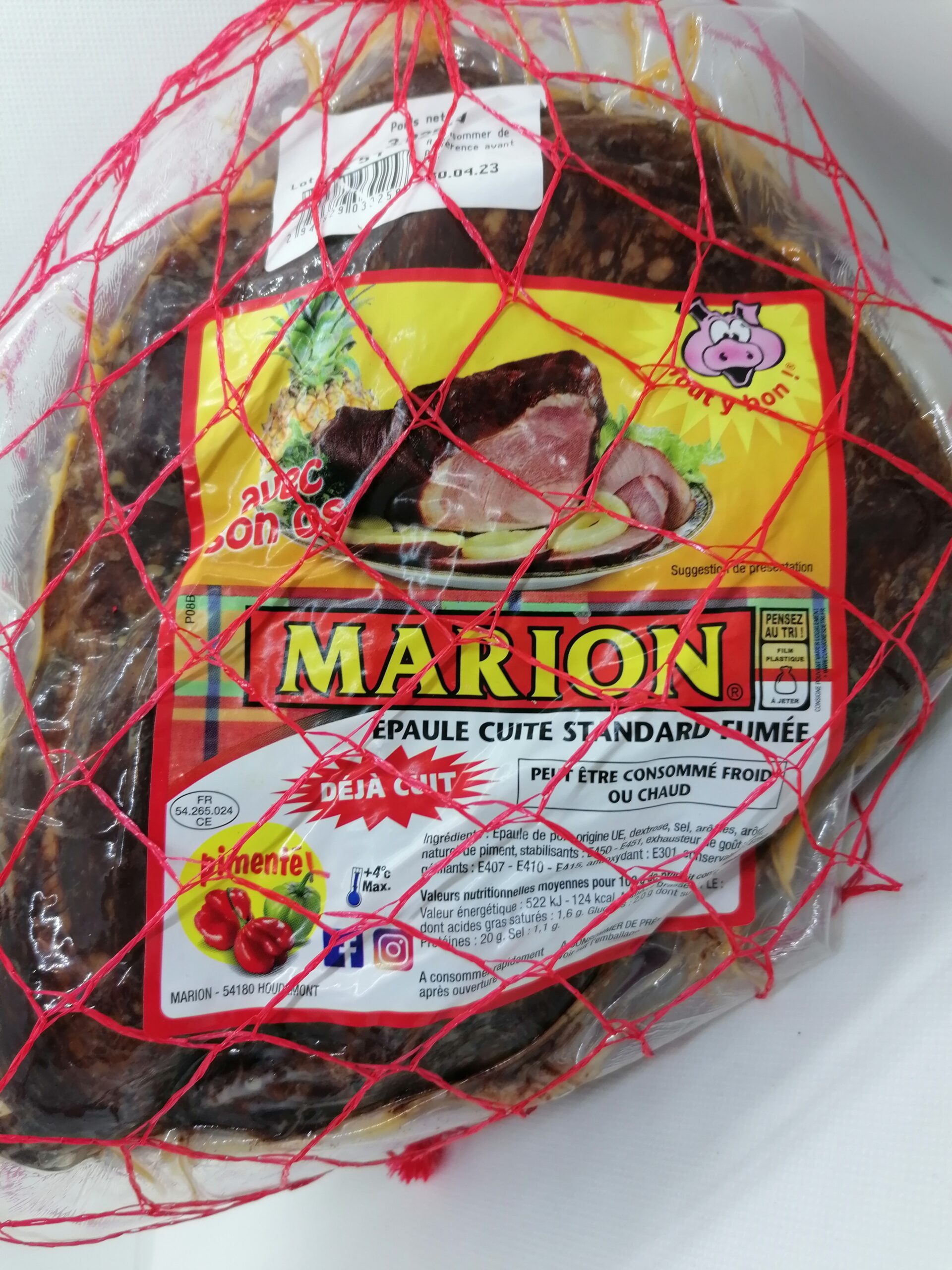 Jambon noël Marion Epaule déjà Cuite avec os Fumée Pimenté - Afro-Exotique