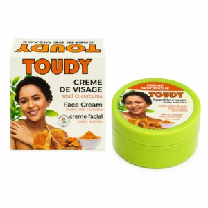 Creme facial Toudy com mel e cúrcuma 50g – Hidratação e cuidado para uma pele radiante
